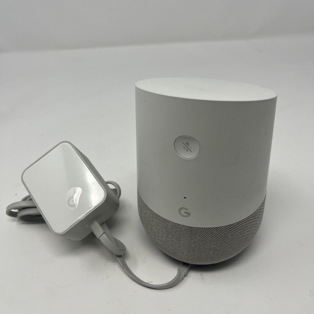 Google Home Smart Assistant Voice Activated Speaker White/Slate  H0ME - Tested